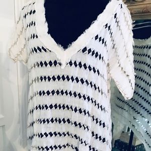 Swim coverup.New Romantics with Brown stitching